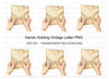 Vintage Hands Holding Old Letter Clipart Bundle