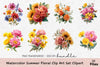 Summer Floral Clip Art Set - 417 Clipart Bundle