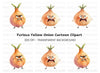 Angry Onion Cartoon Clipart Bundle