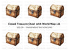 Vintage Treasure Chest and Map Clipart Bundle