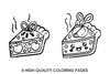 Cute Pie Slices Coloring Books