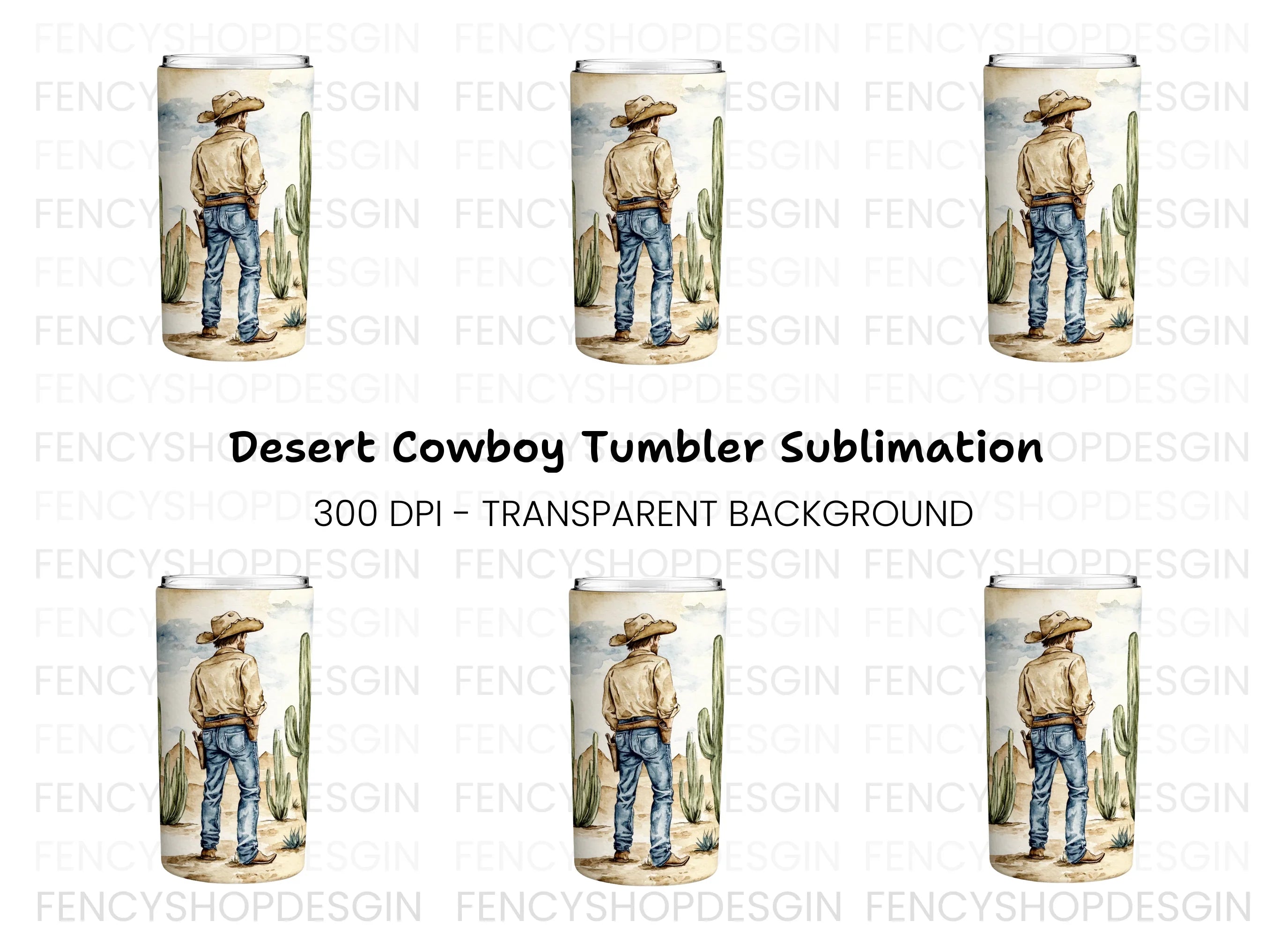 Cowboy Desert Landscape Clipart Bundle