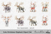 Cute Christmas Elephant Clipart Bundle