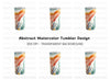 Abstract Floral Slim Tumbler Clipart Bundle