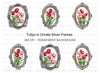 Vintage Tulip Bouquet Frame Clipart Bundle