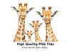 Cute Giraffe Family Clipart Bundle