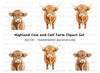 Highland Cow Faces Clipart Bundle