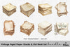 Vintage Aged Stacks Old Book Clipart Bundle