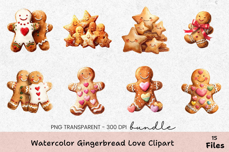 Gingerbread Love Clipart Bundle - CraftNest - Digital Crafting and Art