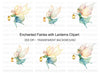 Whimsical Fairies with Lanterns Clipart Bundle