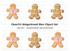 Festive Gingerbread Couple Clipart Bundle
