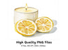 Lemon Scented Candle Clipart Bundle