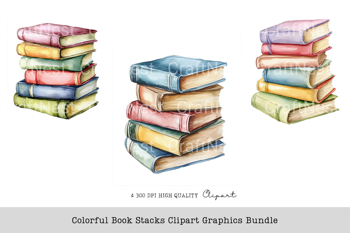 Colorful Stacks Clipart Graphics Planner