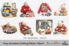 Cozy Winter Window Scene Clipart Bundle