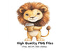 Charming Lion Coffee Cups Clipart Bundle