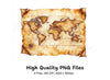 Vintage World Map Clipart Bundle