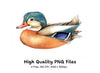 Cute Mandarin Duck Clipart Bundle