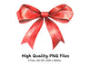 Red Bows Clipart Bundle
