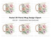 Floral Pastel Blooms Clipart Bundle