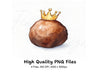 Chocolate Truffle with Golden Crown Clipart Bundle