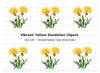 Vibrant Dandelion Blossom Clipart Bundle
