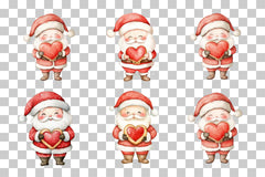 Santa Claus Heart Clipart Bundle - CraftNest - Digital Crafting and Art