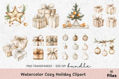 Cozy Holiday Clipart Bundle - CraftNest - Digital Crafting and Art