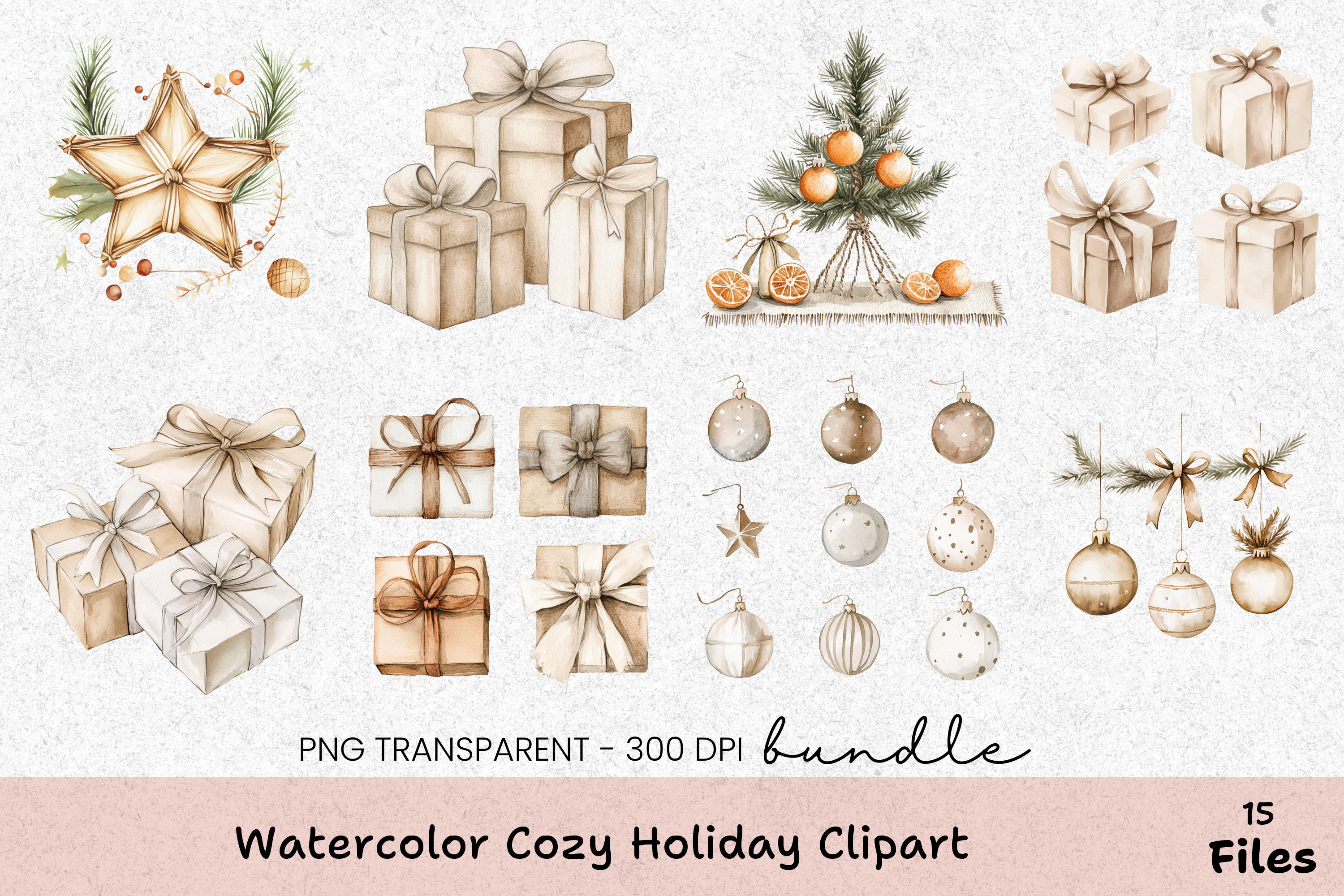 Cozy Holiday Clipart Bundle