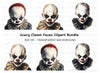 Pennywise Inspired Clown Clipart Bundle