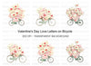 Love Letter Bicycle Clipart Bundle