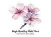 Delicate Cherry Blossom Clipart Bundle