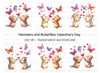 Adorable Hamsters with Butterflies Clipart Bundle