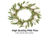 Soft Magnolia Wreath Clipart Bundle