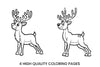 Reindeer Yoga Poses Fun Coloring Books