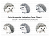 Cute Hedgehog Clipart Bundle