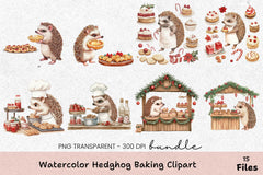 Hedgehog Baking Clipart Bundle - CraftNest - Digital Crafting and Art
