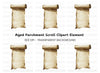 Aged Scroll Blank Space Clipart Bundle