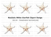 White Starfish Clipart Bundle
