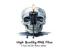 Skull Candle Clipart Bundle