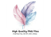 Soft Feather Arrangements Clipart Bundle