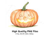 Cute Unique Halloween Pumpkins Clipart Bundle