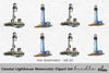 Coastal Lighthouse Clipart Bundle
