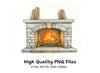 Cozy Fireplace Clipart Bundle