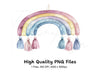 Boho Rainbow Tassels Clipart Bundle