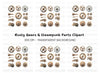 Industrial Metal Gears Clipart Bundle