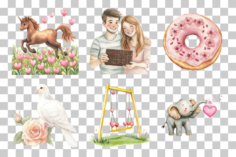 Sweet Romance & Affection Clipart Bundle - CraftNest - Digital Crafting and Art
