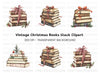 Holiday Book Stacks Clipart Bundle