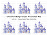 Enchanted Purple Castle Clipart Bundle