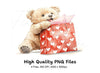 Cute Teddy Bear Valentine Day Clipart Bundle