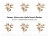 Sepia Leaf Branch Clipart Bundle